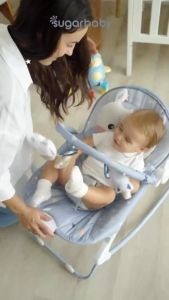 Bouncer Rocking Chair MMFLIGHT Portabel Warna-Warni untuk Bayi 0-36 Bulan
