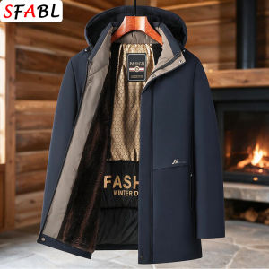 New Winter Parkas Mens Winter Jacket Hooded Windbreak Winter Coats Removable Hood Thermal Heavy Coats for Men Winter Jackets