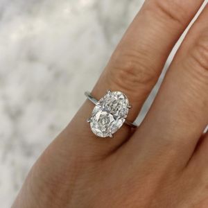 Classic Hot Selling Gold Plated Rings For Women Oval Cubic Zirconia Jewelry Wedding Engagement Ring Wholesale Size 5-10
