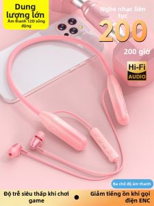 Tai Nghe Bluetooth Không Dây Chất Lượng Âm Thanh Cao Thể Thao Thời Trang Nữ Thời Gian Sử Dụng Pin Siêu Dài Giảm Tiếng Ồn