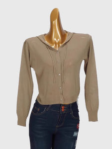 เสื้อสเวตเตอร์ถักแบบมีฮู้ดหลวมๆ สำหรับผู้หญิง แขนยาว ทรงหลวม ระบายอากาศได้ดี ใส่ได้หลากหลาย ทรงหลวม แขนยาว ปกป้องแสงแดด ฤดูใบไม้ร่วง 2025