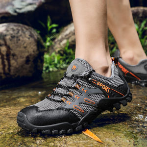 ORNGMALL Outdoor Mens Boots Hiking Shoes for Men Outdoor Boots Non-slip Breathable Training Sneakers Shoes for Men Climbing Trekking Ankle Boots 39-46