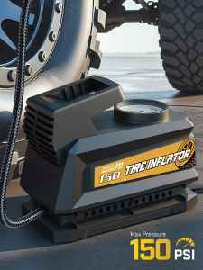 Carsun 12V 22-Cylinder Portable Air Compressor Small & Lightweight Strong Power No Switch Plug-and-Play Design