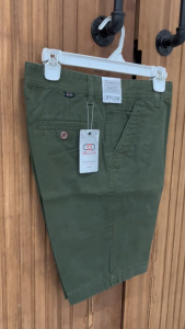 DILLCA Celana Pendek Chino Pria Bahan Kanvas Model Casual Cardinal Hijau Army