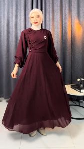 NAOMI DRESS CERUTY BABYDOLL FULL PURING // DRESS KONDANGAN // GAMIS BIGSIZE JUMBO // GAMIS LEBARAN TERBARU 2025