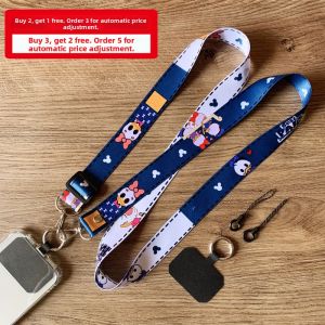 Adjustable Cartoon Creative Crossbody Phone Card Lanyard for Women