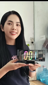 Đồng Hồ Led Chiếu Giờ Lên Trần Nhiều Màu Có Báo Thức Và Hiển Thị Nhiệt Độ.