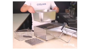 20L Electric Deep Fryer Heavy Duty Double Stainless Steel Frying Machine with Basket and Lid Fries Deep Fryer Fried Chicken Temperature Control and Timing