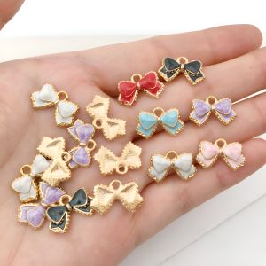 60 Cái/bộ Nơ Dễ Thương Quyến Rũ Hợp Kim Mặt Dây 6 Màu Sắc Cho DIY Làm Đồ Trang Sức-Bông Tai Vòng Cổ Vòng Tay Thủ Công Phụ Kiện