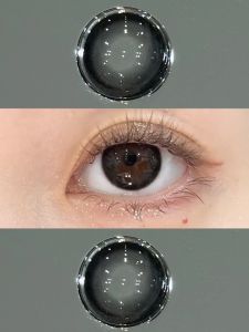 【COD】Softlens 1 Pasang Lensa Kontak Warna MONICA Seri Bigeyes 14.5mm Black Lensa Kontak Tahunan Soflen Mata Soflens Softlens Soplen Murah