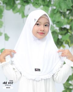 ARRAFI Hijab Instan AR 642 Kids Anak Perempuan Stella Premium Polos Rempel Pet Antem √ Armyna Hijab ||
