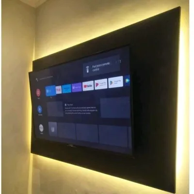 Backdrop Tv Minimalis + Lampu Led