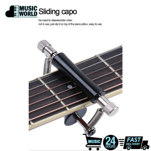 Adjustable Guitar Rolling Sliding Capo: Silicone & Alloy Material