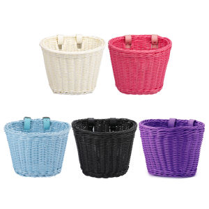 【New Arrival】 Front Bicycle Basket for Kids Durable Hand Woven Kids Bike Basket with Multi-Functional Design for Children Cycling Adventures