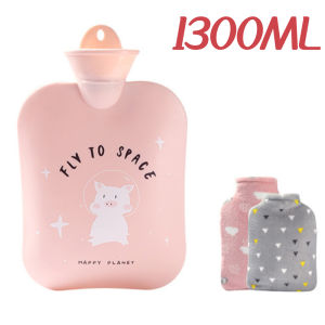 Hot Water Bag with Plush Cloth Cute Hot Compress Stomach Warm Water Bag Reuseable Water Bag Period Pain