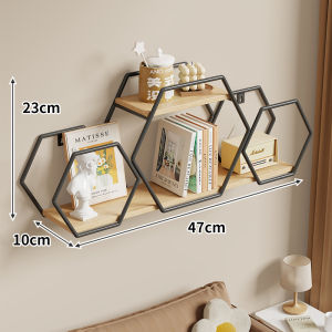 Wall-mounted No Drilling Bookshelf Decorative Shelf