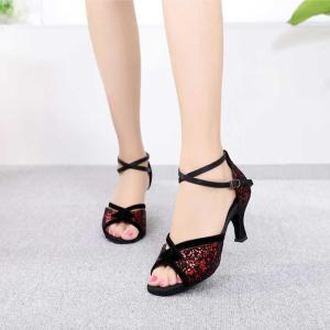 การเต้นแทงโก้ที่ทันสมัยรองเท้าเต้นรำลาตินเด็กผู้หญิงห้องบอลรูมรองเท้าส้นสูงสตรีพื้นนุ่มรองเท้าเต้นรำมืออาชีพ