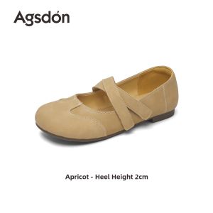 Agsdon | Flat Retro Ballet Style Dress Match Single Shoes
