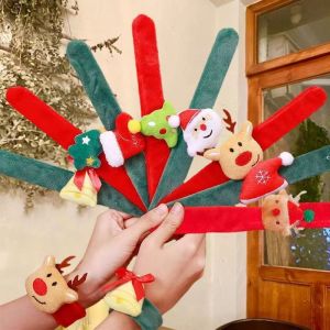 Christmas Slap Bracelets Christmas Snap Bracelet Party Favors Xmas Slap Bands Include Reindeer Xmas Decorations for Children