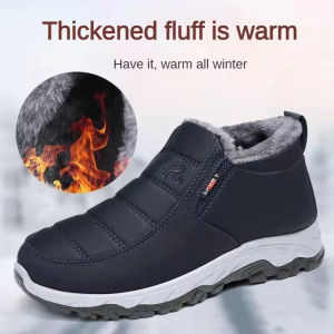 MenS Winter New Style With Plush And Thick Snow Boots Warm And Comfortable Cotton Shoes Fashionable And Casual Sports Shoes