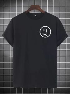 Baju Kaos Pria Lengan Pendek: Atasan Pria Polos & Baju Kaos Smiley Oblong