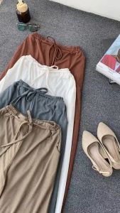 Shandy Kulot Pants Celana Wanita Kekinian Ootd Soft Knit