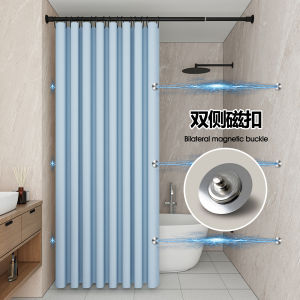 ผ้าคลุมอาบน้ำแบบหนาพร้อมชุดผ้าคลุมห้องน้ำแบบกันน้ำ กันรา ไม่ต้องเจาะ ผ้าคลุมห้องน้ำแบบโปร่งแสงหรูหรา ผ้าฝ้ายโพลีเอสเตอร์ สไตล์ยุโรป