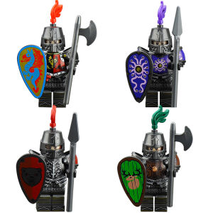 Medieval Red Dragon Knight Forest Men Eye Monster Building Toy Set