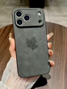 Matte Finish Sheep Leather Texture Phone Case for  16Pro Fashionable Dustproof Simple Design Suitable for Men And Women