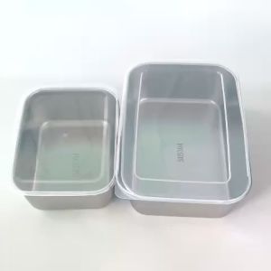 SKU39 - Khay đựng thực phẩm inox 304 có nắp đậy hộp đựng thực phẩm bằng inox để tủ lạnh - Gia Dụng Mẫn Mẫn