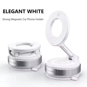 Vacuum Magnet Phone Bracket Multi-angles Adjustment Strong Magnetic Suck Design Car Holder For iphone Navigation Foldable Stand