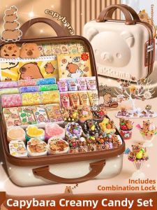 MONLEYTA | Luxury Edition Creamy Glue Guka DIY Handmade Toy Set For Girls Childrens Play Material Sandflow Guka Brick Guka Plate Full Set Girls Stickers Scrapbooking Gift Box