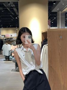 Summer New Design Sense Polo Collar Sleeveless Couple Vest Ins Trendy Leisure Commute Horse Logo Shirt