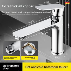 YALANDENG | Gun Gray Dual Temperature Faucet for Washbasin