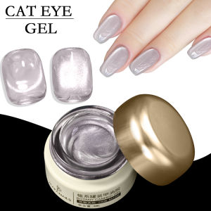 8ml Glossy High Density Cats Eye Magnetic Gel Nail Polish Shiny Porcelain Glass Bead Nail Gel UV LED Soak Off Manicure Varnish