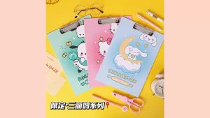 Sanrio แผ่นรองเขียน Pochaco My Melody Kuromi ขนาด A4 สำหรับการจัดระเบียบกระดาษ เมนูนักเรียน ออฟฟิศ