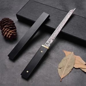 Nhà Bếp Thép Damascus Boning Dao Độ Cứng Cao Nhật Bản Tiện Ích Ngoài Trời Di Động Nhỏ Dao Rựa Có Hộp Quà Tặng Tay Cầm Gỗ