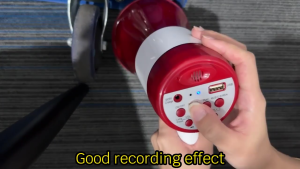 50W Handheld Megaphone Speaker with Siren Record Alarm and Bluetooth USB Type-C Charging TF Card