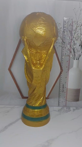 Piala dunia murah tinggi 44 cm ukuran besar replika trophy fifa world cup warna emas