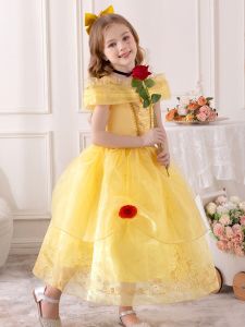 Halloween Childrens Beauty And the Beast Movie Cosplay Festival Bell Skirt Performance Dress Birthday Skirt Polyester Fiber
