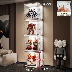 Customizable Display Shelf With Hole Board for Collectibles Storage