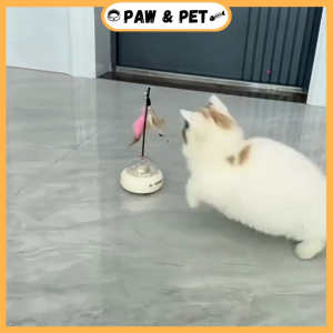 Intelligent Teaser Cat Toy Electric UFO Cat Teaser Stick With Bell Pet Machine Toys Mainan Kucing