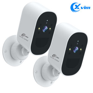 2PK XVIM 4MP 1080P Camera An Ninh Không Dây WiFi Chạy Bằng Pin Giám Sát Tại Nhà Với Tầm Nhìn Ban Đêm Màu Và Âm Thanh Hai Chiều