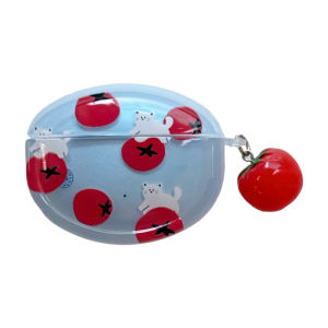 Cartoon Protective Case for Huawei Freebuds7i Earphones Soft Shell Clip-On Style Tomato Cat Theme Compatible with 4i/5i/6i Models