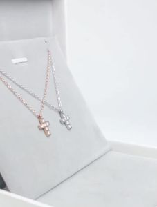 SHISHANGMEIDI | Retro Cross Pendant Necklace Rose Gold