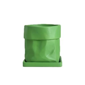 Nordic Simple Breathable Unglazed Ceramic Flower Pot for Home Use Cactus Green Ivy Plant Pots Drainage Hole on the Bottom