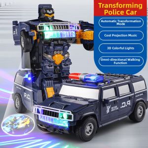 Electric Dancing Auto Open Door Children Police Car