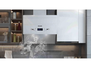 Hút mùi Dmestik TL 4670 DMK kính vát màu trắng công suất hút 1200m3h cảm ứng vẫy tay