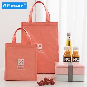 Portable Oxford Lunch Bags Fresh Cooler Pouch For Office Students Convenient Lunch Box Tote Couples Blue Pink Food Container Bag