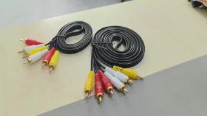 1.5m 3m 3 RCA to 3 RCA Composite AV Cable Male to Male Audio Video Cable for TV/DVD/Home Theater (Wholesale Available)